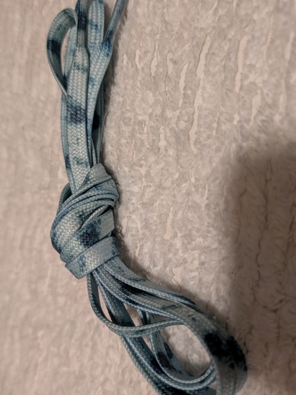 Light Blue Tie-Dye Shoelaces